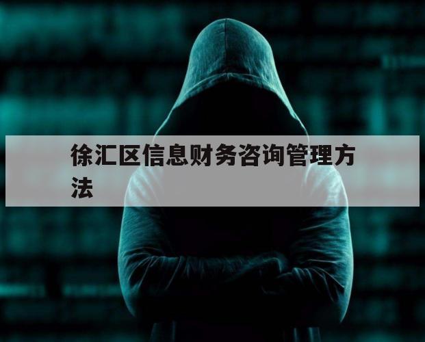 包含徐汇区信息财务咨询管理方法的词条