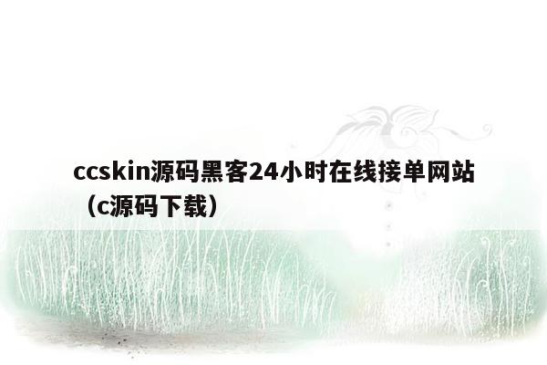 ccskin源码黑客24小时在线接单网站（c源码下载）