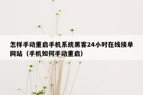 怎样手动重启手机系统黑客24小时在线接单网站（手机如何手动重启）