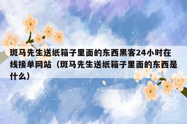 斑马先生送纸箱子里面的东西黑客24小时在线接单网站（斑马先生送纸箱子里面的东西是什么）