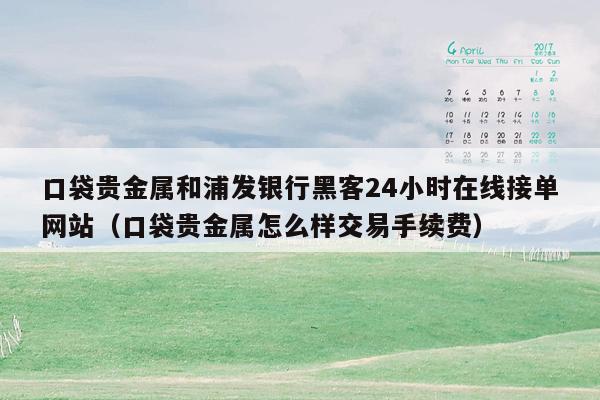 口袋贵金属和浦发银行黑客24小时在线接单网站（口袋贵金属怎么样交易手续费）