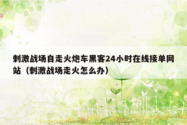 刺激战场自走火炮车黑客24小时在线接单网站（刺激战场走火怎么办）