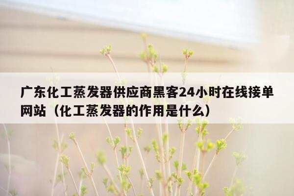 广东化工蒸发器供应商黑客24小时在线接单网站（化工蒸发器的作用是什么）