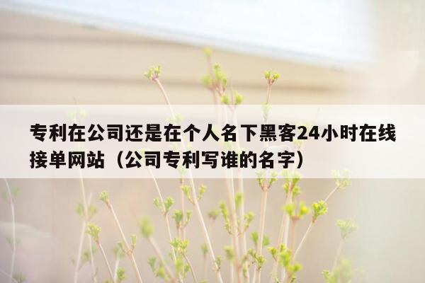 专利在公司还是在个人名下黑客24小时在线接单网站（公司专利写谁的名字）