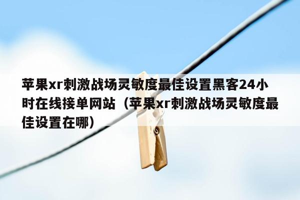 苹果xr刺激战场灵敏度最佳设置黑客24小时在线接单网站（苹果xr刺激战场灵敏度最佳设置在哪）