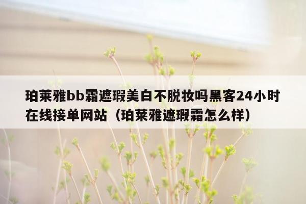 珀莱雅bb霜遮瑕美白不脱妆吗黑客24小时在线接单网站（珀莱雅遮瑕霜怎么样）