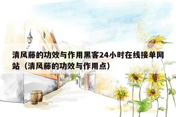 清风藤的功效与作用黑客24小时在线接单网站（清风藤的功效与作用点）