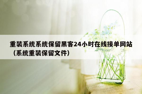 重装系统系统保留黑客24小时在线接单网站（系统重装保留文件）