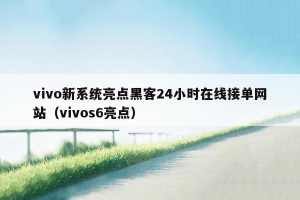 vivo新系统亮点黑客24小时在线接单网站（vivos6亮点）