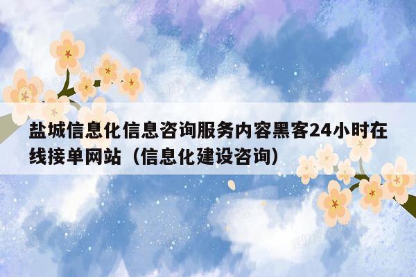 盐城信息化信息咨询服务内容黑客24小时在线接单网站（信息化建设咨询）
