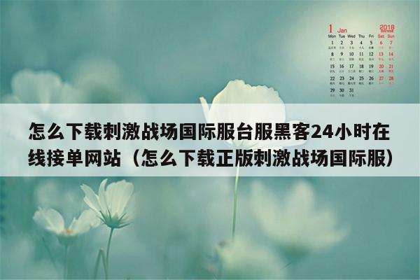 怎么下载刺激战场国际服台服黑客24小时在线接单网站（怎么下载正版刺激战场国际服）