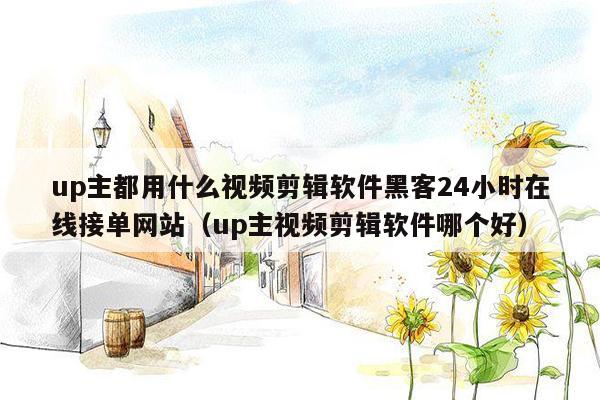up主都用什么视频剪辑软件黑客24小时在线接单网站（up主视频剪辑软件哪个好）